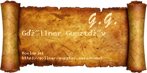 Göllner Gusztáv névjegykártya